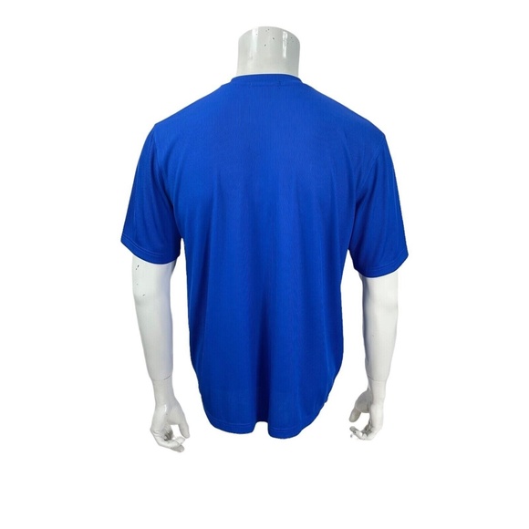 Tulliano V-Neck T-shirt Ribbed Royal Blue Mens Large - Picture 8 of 9